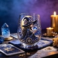 thumbnail image 6 of Witch Stemless Wine Glass Set, 6 Piece Gothic Crystal Ball Glass Cups for Halloween, Witch Themed Stemless Tumbler for Witchy Decor and Party Drinking, Vintage Style, 6 of 7