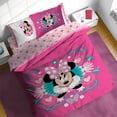 thumbnail image 3 of Disney Minnie Mouse Pink Flower Child 7 Piece Full Size Comforter Set with Shams, 3 of 5