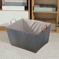 thumbnail image 5 of Yannianjz Extra Large Canvas Fabric Storage Baskets with Handles, Oversized Storage Bins, Collapsible Storage Box, Clothes, Toys, Blankets Organizers, 5 of 6
