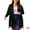 Black, variant on DARING DIVA Plus Size Long Sleeve Open Front Lightweight Cardigan 1X Dark Blue