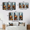 thumbnail image 4 of Designart "Journey on an Orange Train II" Modern Framed Wall Art Set Of 3 - Red Train Frame Canvas Set For Living Room Decor, 4 of 7