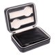 thumbnail image 1 of Estuche de viaje portátil con cremallera para relojes, 4 compartimentos, organizador de almacenamiento interior para relojes, bolsa de viaje para colección de relojes (negro, 4 compartimentos), 1 of 7