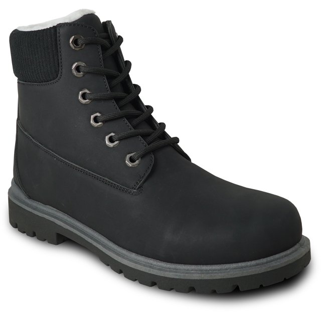 kozi Canada Women Comfortable Winter Boot TAISA Boot Fur Lined Lace Up Black