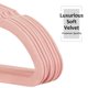 thumbnail image 3 of Perchas de terciopelo VECELO, resistentes, paquete de 100, rosa, 3 of 7