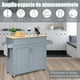thumbnail image 4 of Carro de Cocina Costway con Ruedas de Goma Armario Grande y Repisa Regulable en 3 Posiciones Gris 116 x 40 x 85 cm, 4 of 10