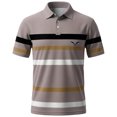 thumbnail image 3 of Afdoent Mens Polo Shirts Men's Summer Lapel Short Sleeve Shirt Color Block Fashion Casual Business Large Sized Breathable Casual Work Mens Shirts, 3 of 5