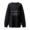 thumbnail image 3 of Jinhomg Novelty Sweatshirt for Women 2026 Trendy Letter Print Casual Tops Oversized Comfy Long Sleeve Drop Shoulder Pullover Ladies Cute Gift Black L, 3 of 5