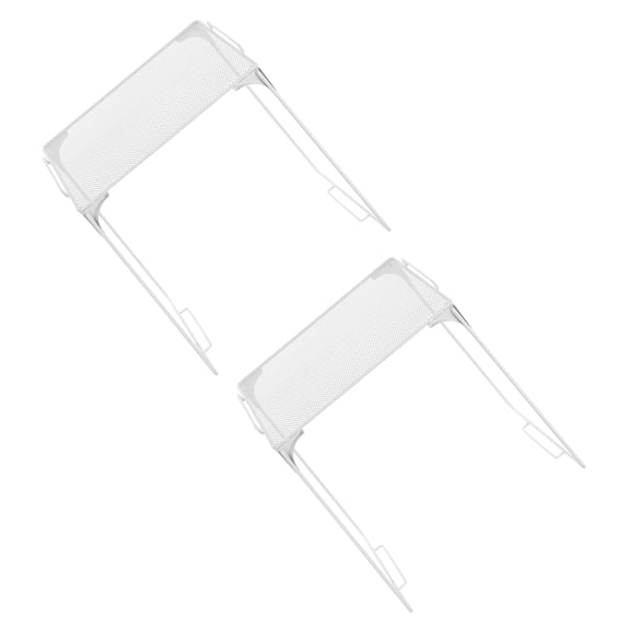 IFANLANDOR White Iron Mesh Locker Organizer Shelf Optimal Ventilation and Quick Access 2Pcs