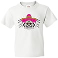 thumbnail image 3 of Inktastic Sugar Skull Illustration with Floral Filigree Cinco De Mayo Youth T-Shirt, 3 of 5