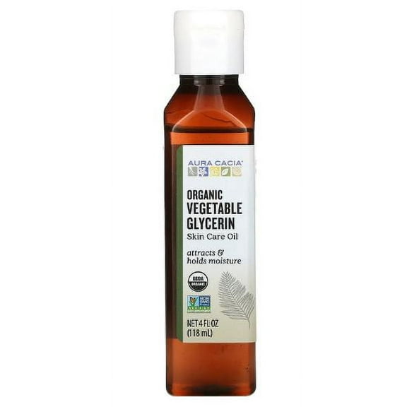 Aura Cacia, Organic, Skin Care, Vegetable Glycerin, 4 fl oz (118 ml)