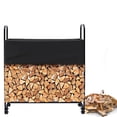 thumbnail image 1 of Garvee Kauri Wood Firewood Rack, Rustic Log Storage Holder for Fireplace, Multiple Sizes (1/2/3 Log), Living Room Fireplace Accessory, 1 of 7