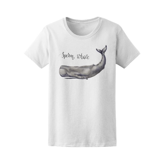 Watercolor Sperm Whale Tee Women's -Image by Shutterstock