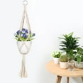 thumbnail image 5 of Macrame Wall-mounted Plant Hanger Hanging Rope Basket 21.7 Inch Length 2 Pcs, 5 of 7
