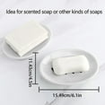 thumbnail image 3 of FXMLRLK 2 Pack Plastic Soap Dish with Drain, White Sponge Holder Easy Cleaning Soap Saver Tray Caddy Keep Dry Stop Mushy for Shower Bathroom Kitchen, 3 of 7