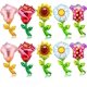 thumbnail image 1 of Globos de Flores YONGSHENG 10 Piezas Girasol Margarita Rosa Roja Tulipán, 1 of 5