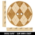 thumbnail image 2 of Argyle Sweater Pattern Wood Buttons for Crochet Knitting Sewing DIY Craft - 1.25 Inch Large (5pcs), 2 of 7