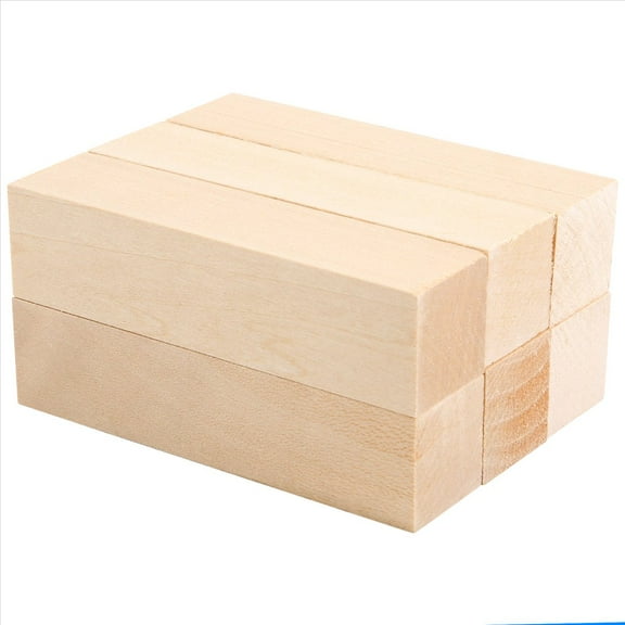 6Pcs Basswood Carving Blocks for Wood Beginners Hobby Kit DIY
