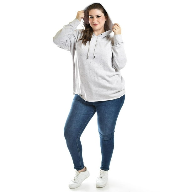 Sudadera efecto jaspeado Roman Fashion /Tallas Extras, 654 (Lila) lila 38