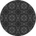 thumbnail image 1 of Ahgly Company Machine Washable Indoor Round Transitional Midnight Gray Area Rugs, 3' Round, 1 of 7