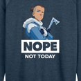 thumbnail image 3 of Avatar - The Last Airbender - Sokka Nope - Women's Lightweight French Terry Long Sleeve Shirt, 3 of 5