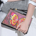 thumbnail image 2 of Bolso de mano con forma especial para pintura de diamantes, derivado portátil, monedero con mariposa bordada con diamantes, 5d, redondo, con diamantes, mandala, 2 of 6