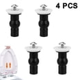 thumbnail image 1 of Stainless Steel Toilet Seat Hinges, Universal Fixings, Easy Installation, High Quality Components, Strong And Stable, For Standard Toilet Seats, Set Of 4, 1 of 8