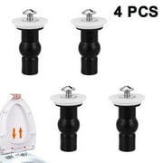 4 Pack Toilet Seat Hinges Screws Toilet Seat Fixings Fix Expanding Rubber Top Nuts Screws Mount Seat Hardware Toilet Seat Replacement Parts Kit