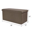 thumbnail image 2 of Folding Storage Ottoman Cube Space-Saving Storage Toy Box Foot Rest Stool Seat 30", 2 of 6
