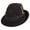 Brown, variant on Blues Crushable Wool Felt Trilby Fedora Hat - XL - Black