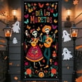 thumbnail image 1 of Cubrepuertas para Halloween y Día de Muertos | 89 X 180 Cm | Decoración para Fiestas | Tela de Poliéster Resistente | Fácil de Instalar | Apto para Puertas Estándar | Uso Interior y Exterior | Multic, 1 of 6