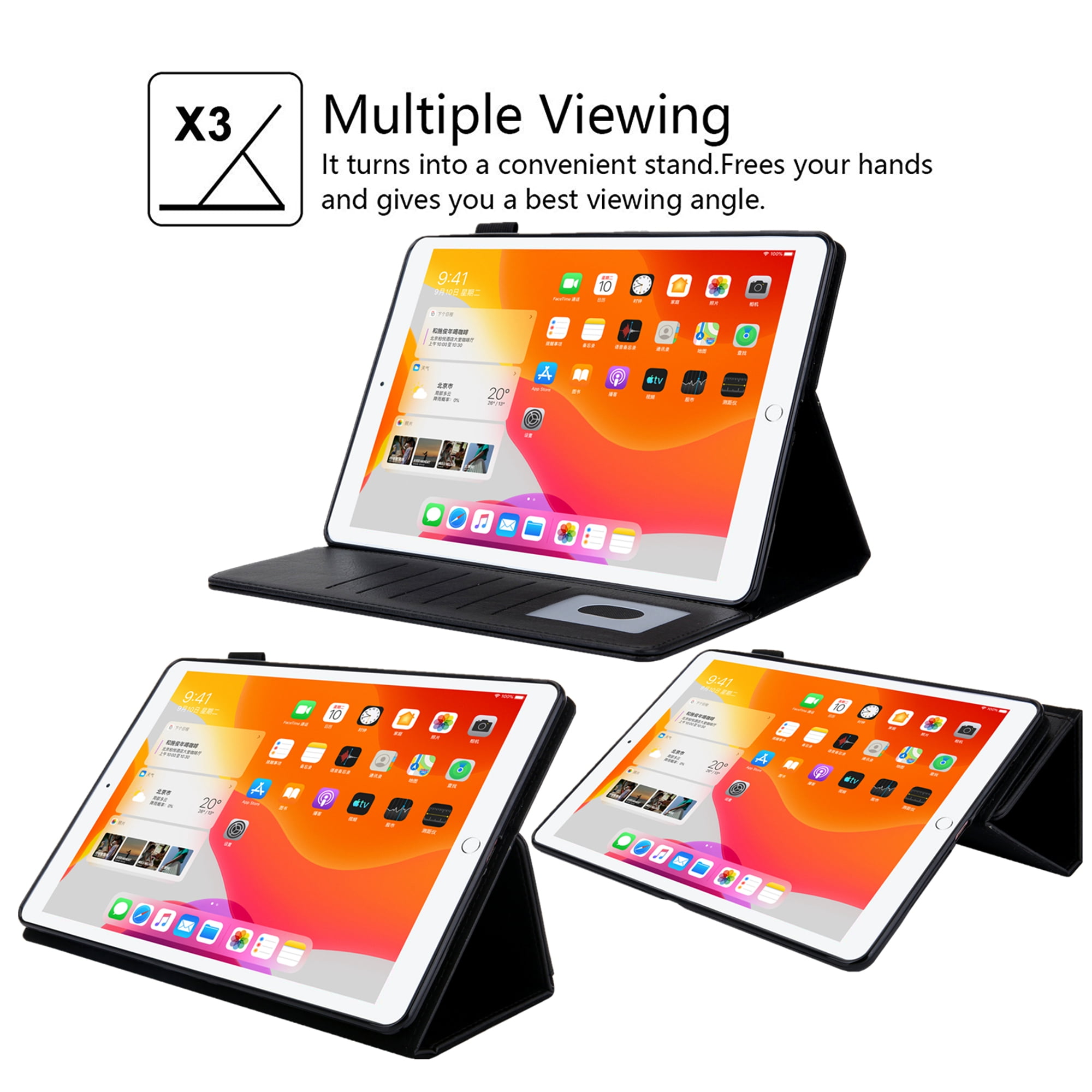 Dteck Flip Case For Apple iPad Pro 11 inch, Business Wallet Case PU Leather Magnetic Flip Folio Cover with Apple Pencil Holder / Auto Sleep Wake Function / Multiple Stand Angles, Black