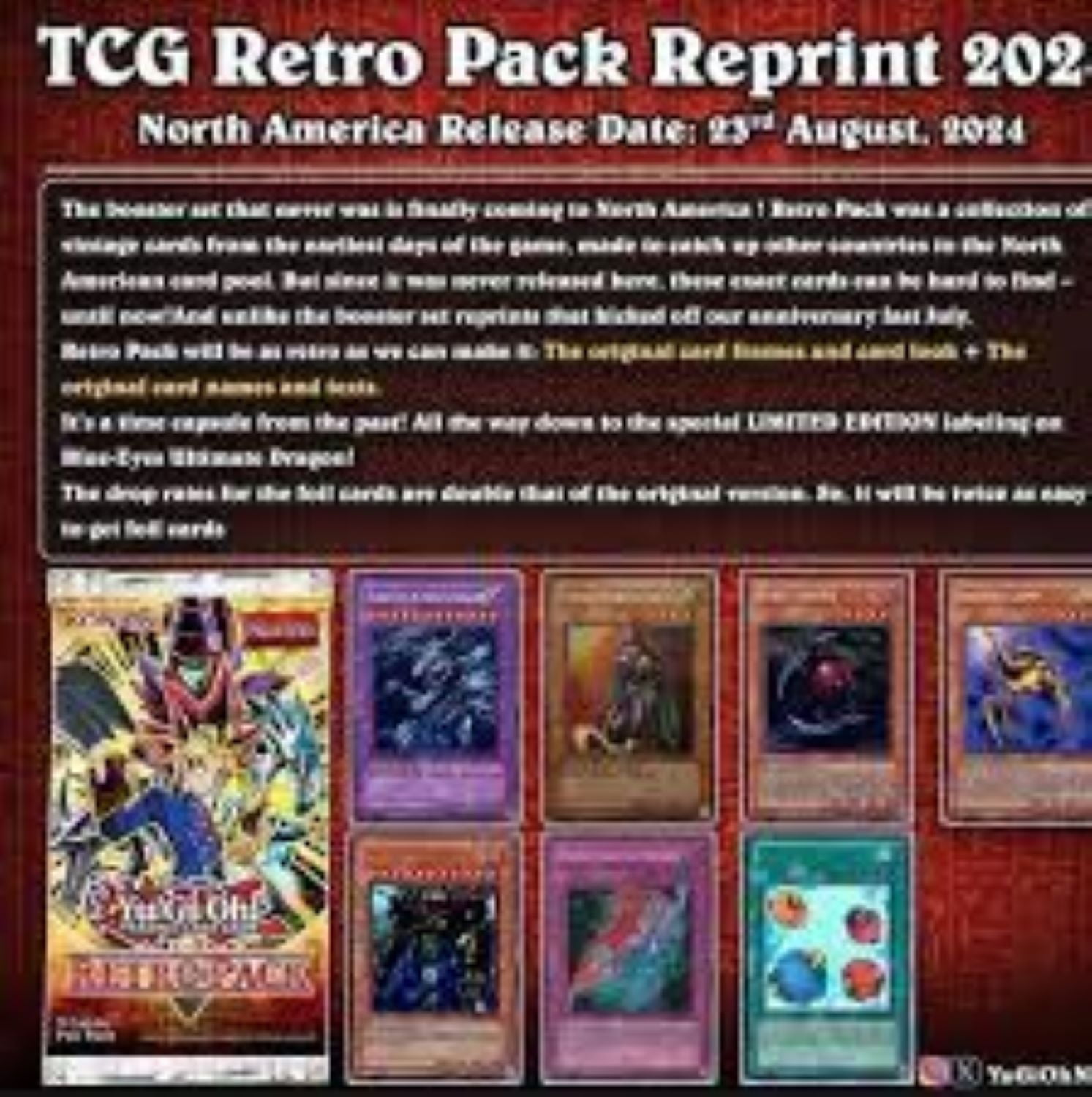 Yu-Gi-Oh! Trading Card Games Retro Pack 1 Box Unlimited Yu-Gi-Oh! Trading Card Games Retro Pack 1 Box Unlimited