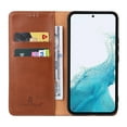 thumbnail image 4 of SaniMore for Samsung Galaxy A54 5G 6.4 inch Case, Magnetic Flip Wallet Shockproof PU Leather [Folding Kickstand] Stand Case Built-in Card Slot for Samsung Galaxy A54 5G, Brown, 4 of 7
