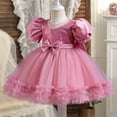 thumbnail image 4 of Casual Party Tulle Sundress for Kid Toddler Princess Dress Fashion Ball Gown for Little Girls Mesh Gauze Dress Fluffy Summer Dresses Sparkly Sequin Birthday Prom Outfit Sleeveless（6M-5 Years）, 4 of 8