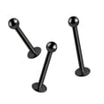 thumbnail image 4 of 16G Flat Back Tongue Ring Labret Lip Ring Nose Studs Cartilage Earring Sold Each BodyJewelryOnline, 4 of 6