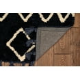 thumbnail image 3 of Marrakech Zag Blue Rug 5x7 Modern Moroccan Design Soft Microfiber Polyester, 3 of 6