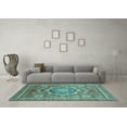 thumbnail image 3 of Ahgly Company Indoor Rectangle Abstract Light Blue Modern Area Rugs, 6' x 9', 3 of 4