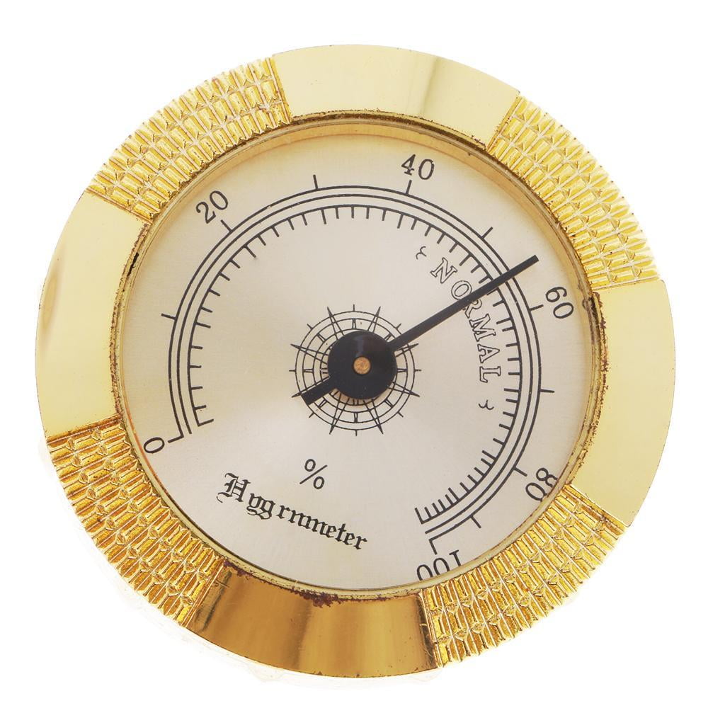 Glass Hygrometer Round (Gold) - Your Elegant Bar