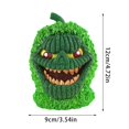 thumbnail image 3 of Halloween Decoración 2024 Adornos verdes con personalidad de Halloween, decoraciones de diseño de ambiente divertido a la moda para escritorio(Buy 2 save 10%), 3 of 6