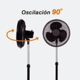 thumbnail image 3 of 16" ventilador de pedestal plastico negro, 3 of 8