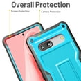thumbnail image 3 of FITO For Google Pixel 7A Case, Rubber Shockproof Full-Body Phone Case with Kickstand (Blue), 3 of 7