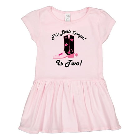 

Inktastic 2nd Birthday Little Cowgirl 2 Year Old Gift Toddler Girl Dress