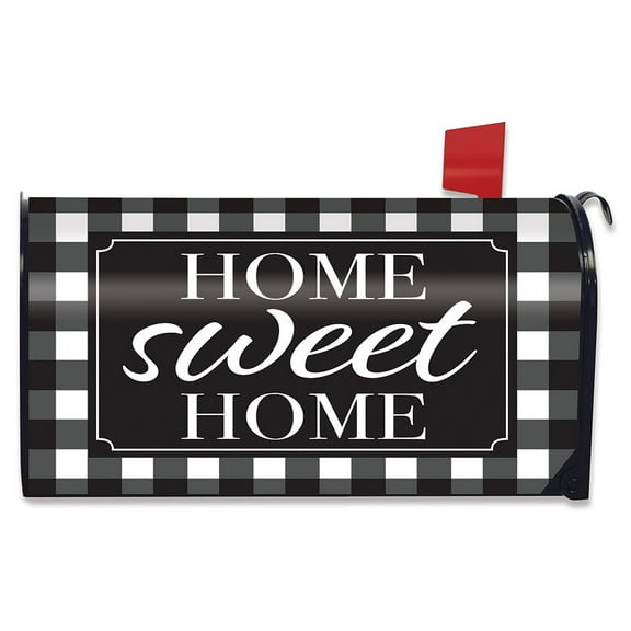 Briarwood Lane Home Sweet Home Checkers Spring Mailbox Cover