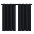 thumbnail image 5 of CJC Home Curtains Waterproof Indoor Outdoor Solid Cabana Grommet Top Blackout Curtain, 1 Panel, Black, 52inx108in, 5 of 7