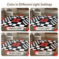 thumbnail image 7 of ODIKA 4'x6' Washable Area Rug Dice Graphic Funky Aesthetic Checkerboard Men Cartoon Alt Refined for Home Office, Under Desk, Non-Slip Chair-Friendly, Flatwoven, 7 of 7