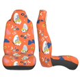 thumbnail image 4 of XMXT 2Pcs Car Seat Cover Decor Protector, Orange Colorful Butterfly Front Seat Covers for Cars SUVs, Universal Fit, 4 of 9