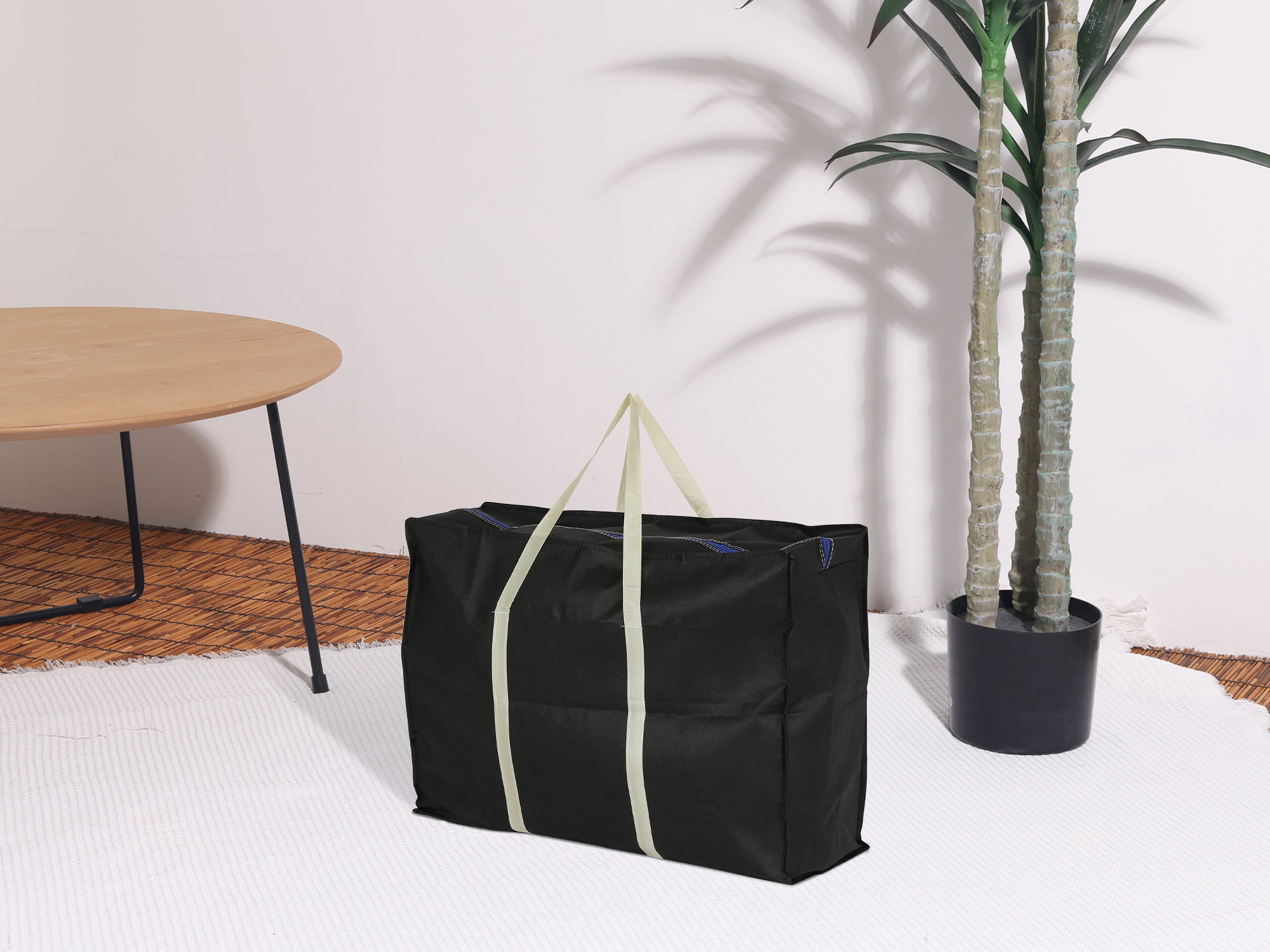 Unique Bargains 1 Pack Clothes Storage Bags Moving Bags Black 27*20*10in
