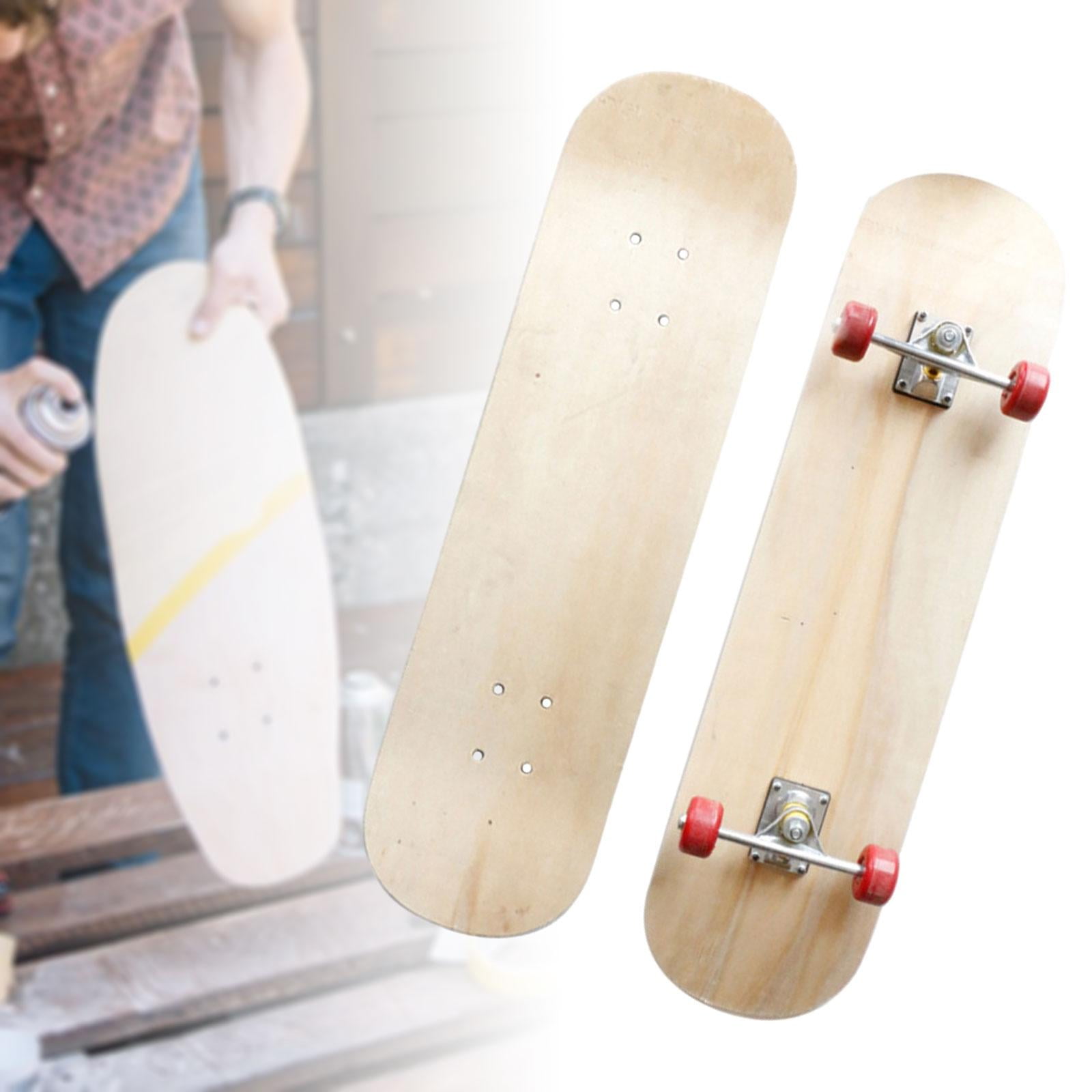 Planche De Skateboard Vierge – 8 Pouces, 8 Couches D’érable, Double Concave, Naturelle