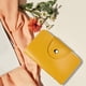 thumbnail image 5 of Bolsa de almacenamiento de tarjetas jinwen gran capacidad soporte de cuero PU minimalista amarillo, 5 of 8