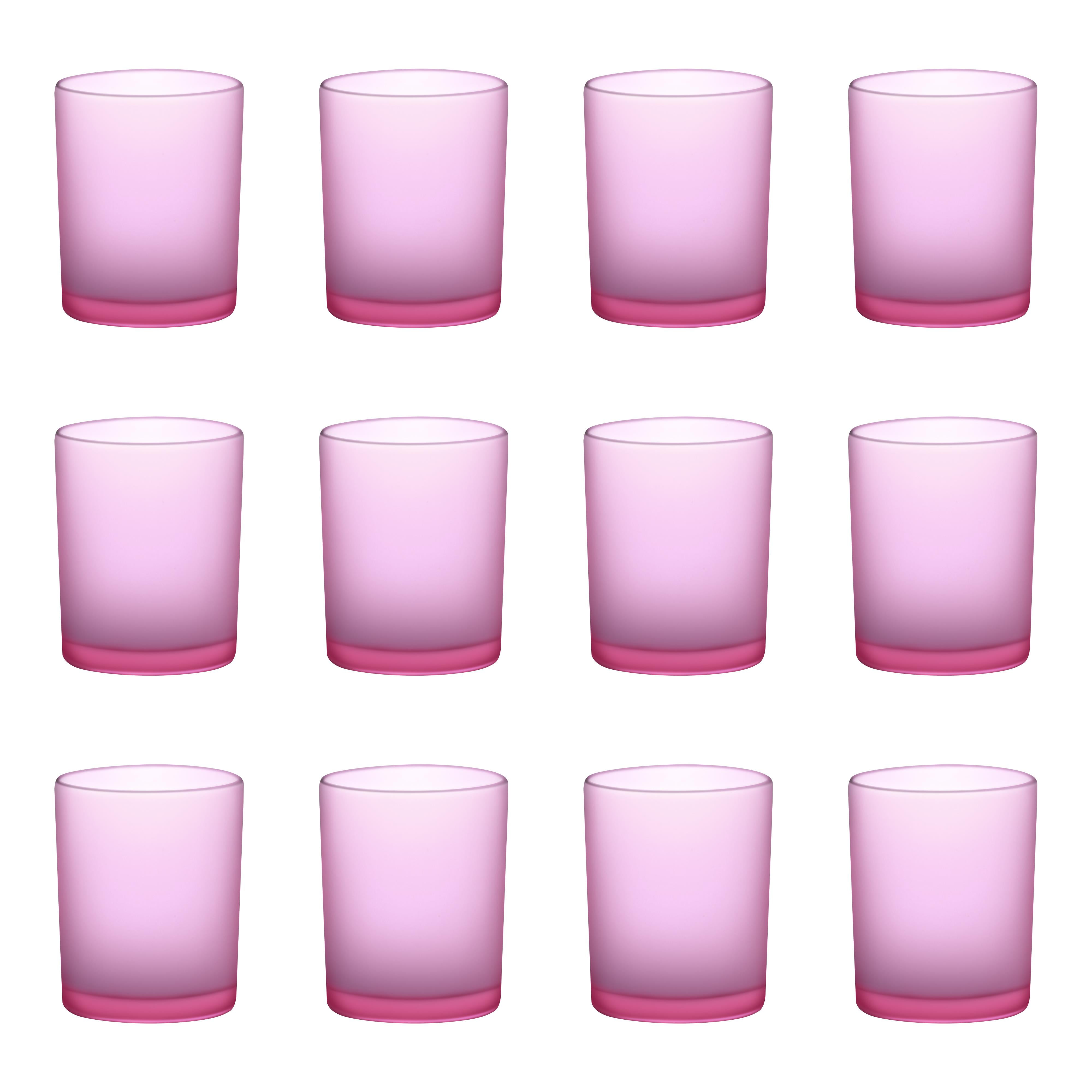 Arc Gradient Frosted Votive Candle Holders 3 oz. Set of 12, Bulk Pack